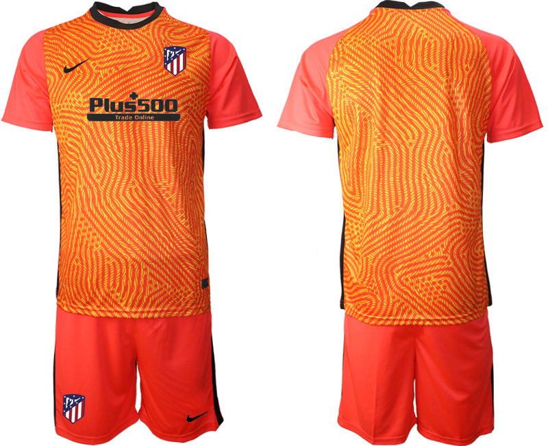 2021 Men Atletico Madrid red goalkeeper soccer jerseys